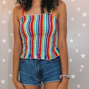 Tube top with straps